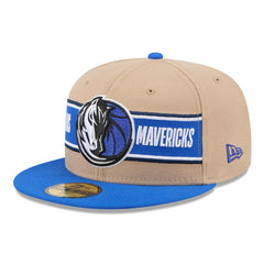 Dallas Mavericks 2024 NBA Draft 59FIFTY Fitted Hat Tan/Blue - New Era