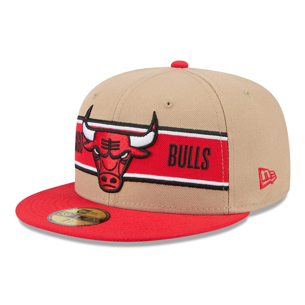 Chicago Bulls 2024 NBA Draft 59FIFTY Fitted Hat Tan/Red - New Era