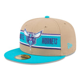 Charlotte Hornets 2024 NBA Draft 59FIFTY Fitted Hat Tan/Teal - New Era