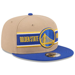 Golden State Warriors 2024 NBA Draft 9FIFTY Snapback Hat Tan/Royal - New Era