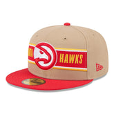 Atlanta Hawks 2024 NBA Draft 59FIFTY Fitted Hat Tan/Red - New Era