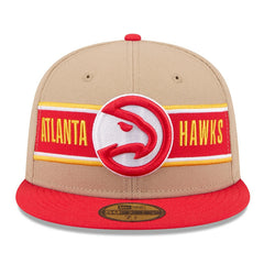 Atlanta Hawks 2024 NBA Draft 59FIFTY Fitted Hat Tan/Red - New Era