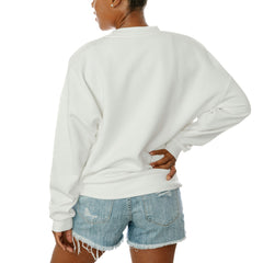 Houston Texans Gameday Couture Women's Sunday Drives Oversized Crewneck Pullover Sweatshirt - White