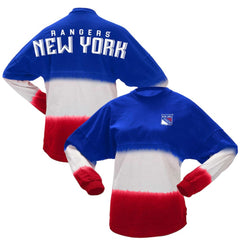 New York Rangers Fanatics Women's Ombre Long Sleeve T-Shirt - Blue/Red | US 200758423