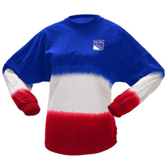 New York Rangers Fanatics Women's Ombre Long Sleeve T-Shirt - Blue/Red | US 200758423