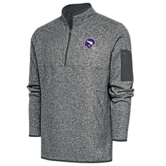 Minnesota Vikings Antigua Fortune Quarter-Zip Pullover Jacket - Heather Charcoal Pullover