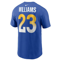 Kyren Williams Los Angeles Rams Player Name & Number T-Shirt - Royal T-shirts