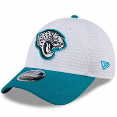 Jacksonville Jaguars New Era 2024 NFL Training Camp 9FORTY Adjustable Hat - White/Teal Hats