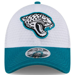 Jacksonville Jaguars New Era 2024 NFL Training Camp 9FORTY Adjustable Hat - White/Teal Hats