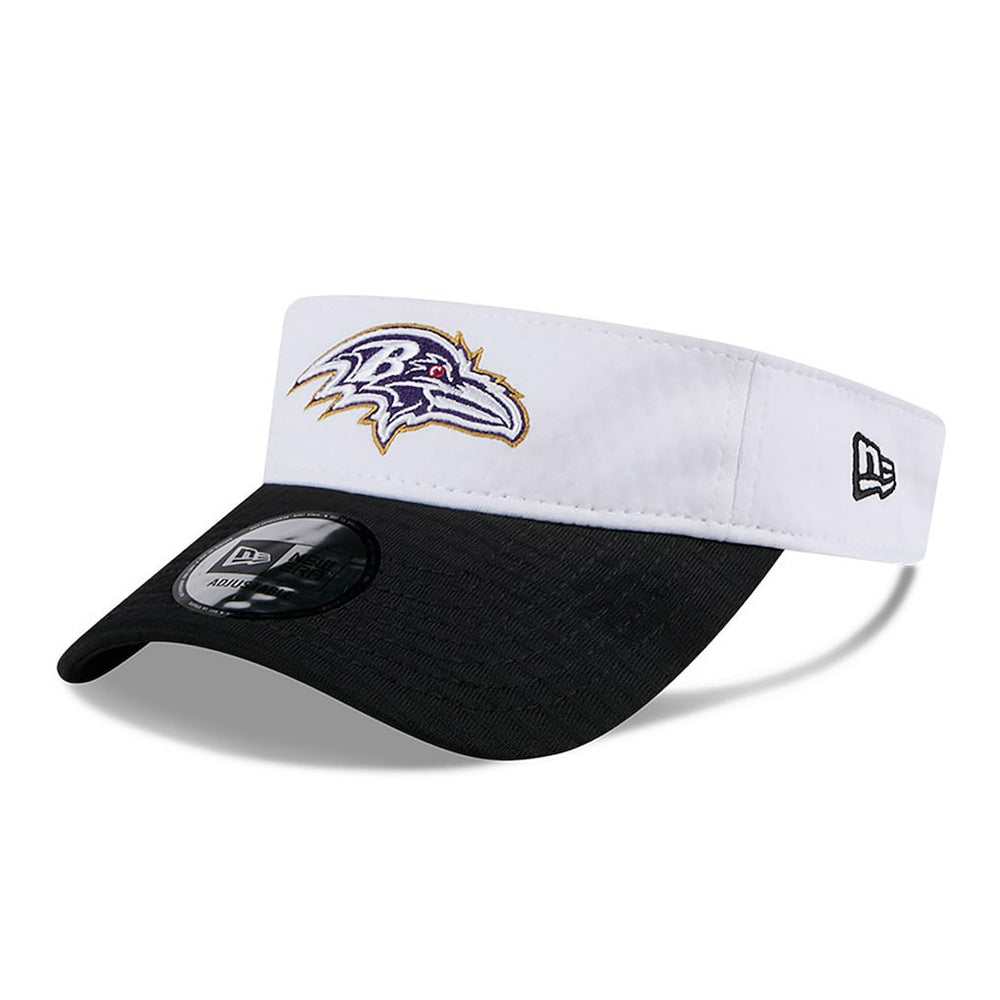 Baltimore Ravens New Era 2024 NFL Training Camp Adjustable Visor - White/Black