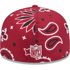 Arizona Cardinals New Era Paisley 59FIFTY Fitted Hat - Cardinal Hats