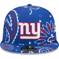 New York Giants New Era Paisley 59FIFTY Fitted Hat - Royal Hats