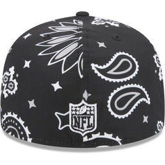 Las Vegas Raiders New Era Paisley 59FIFTY Fitted Hat - Black Hats