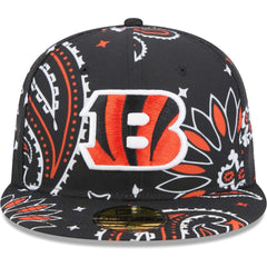Cincinnati Bengals New Era Paisley 59FIFTY Fitted Hat - Black Hats