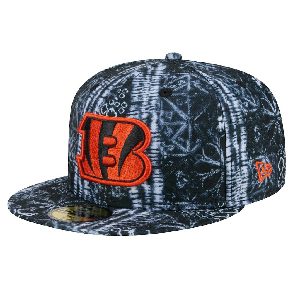 Cincinnati Bengals New Era Shibori 59FIFTY Fitted Hat - Black Hats