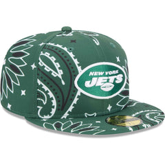 New York Jets New Era Paisley 59FIFTY Fitted Hat - Green Hats