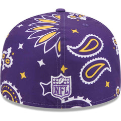 Minnesota Vikings New Era Paisley 59FIFTY Fitted Hat - Purple Hats
