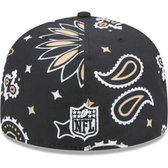 New Orleans Saints New Era Paisley 59FIFTY Fitted Hat - Black Hats