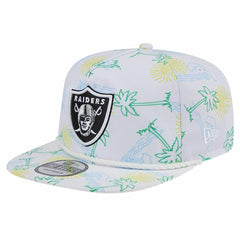 Las Vegas Raiders New Era Vacay Golfer Snapback Hat - White Hats