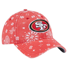San Francisco 49ers New Era Women's Paisley 9TWENTY Adjustable Hat - Scarlet Hats