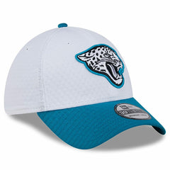 Jacksonville Jaguars New Era 2024 NFL Training Camp 39THIRTY Flex Hat - White/Teal Hats