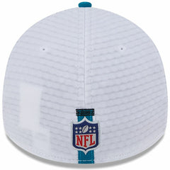 Jacksonville Jaguars New Era 2024 NFL Training Camp 39THIRTY Flex Hat - White/Teal Hats