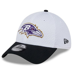 Baltimore Ravens New Era 2024 NFL Training Camp 39THIRTY Flex Hat - White/Black Hats