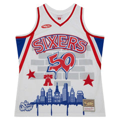 Philadelphia 76ers x Tats Cru Hardwood Classics Fashion Jersey White - Mitchell & Ness
