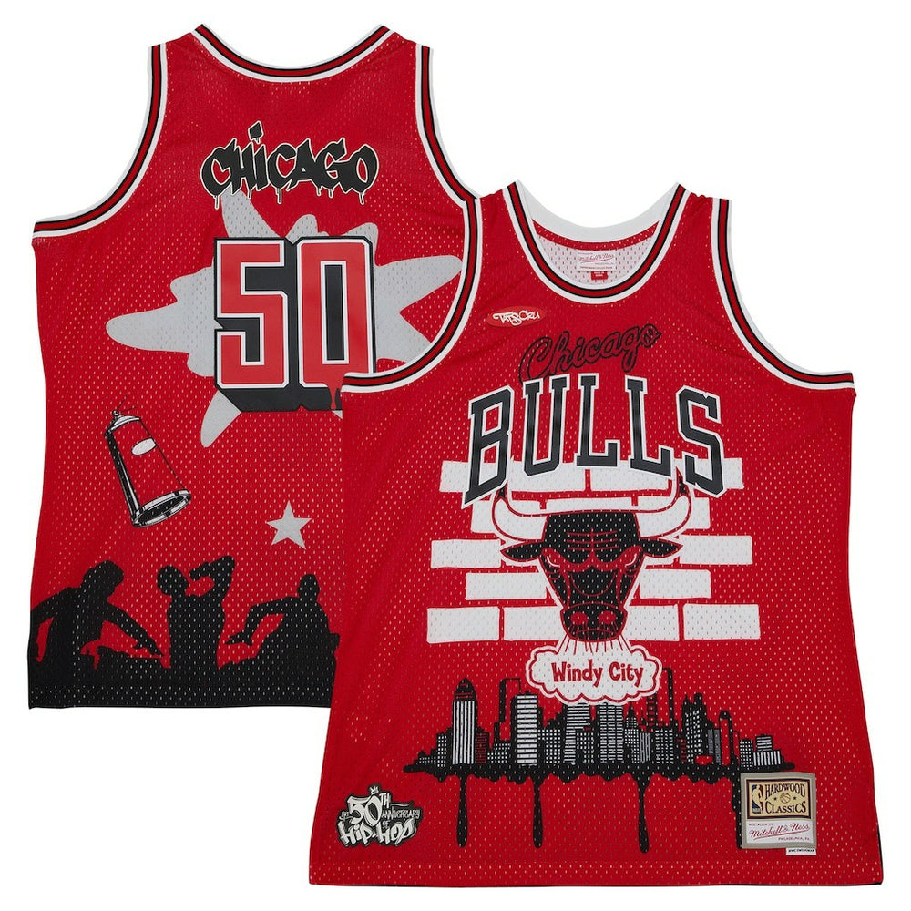 Chicago Bulls x Tats Cru Hardwood Classics Fashion Jersey Red - Mitchell & Ness