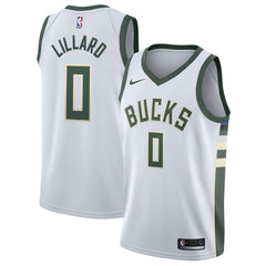Damian Lillard Milwaukee Bucks Unisex Swingman Player Jersey Association Edition White - Nike