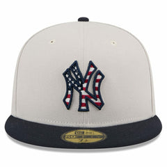 New York Yankees New Era 2024 Fourth of July 59FIFTY Fitted Hat - Khaki/Black Hats