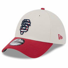 San Francisco Giants New Era 2024 Fourth of July 39THIRTY Flex Hat - Khaki/Red Hats