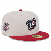 Washington Nationals New Era 2024 Fourth of July 59FIFTY Fitted Hat - Khaki/Red Hats