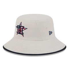 Houston Astros New Era 2024 Fourth of July Bucket Hat - Khaki Hats