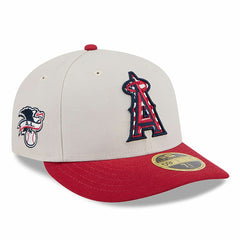 Los Angeles Angels New Era 2024 Fourth of July Low Profile 59FIFTY Fitted Hat - Khaki/Red Hats