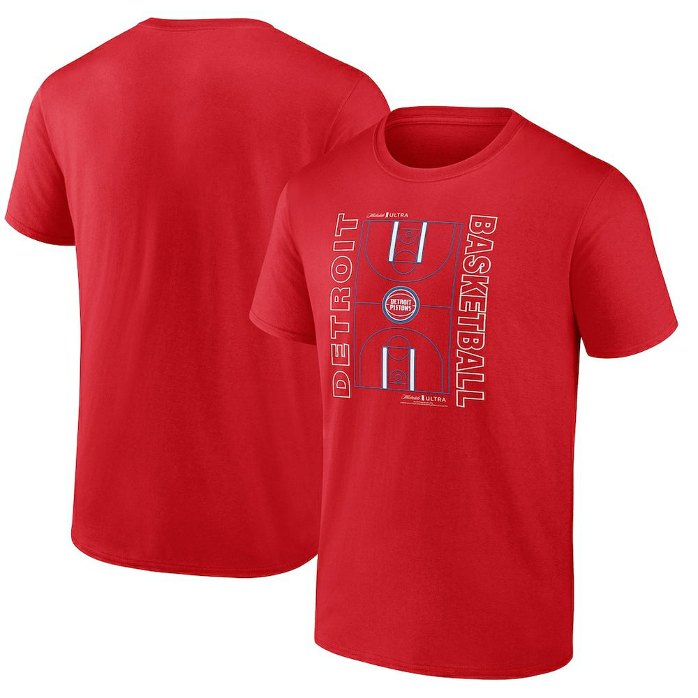 Detroit Pistons Michelob Ultra Full Court T-Shirt - Red