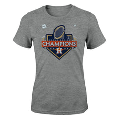 Houston Astros Fanatics Women's 2022 World Series Champions Locker Room T-Shirt - Heather Charcoal T-shirts
