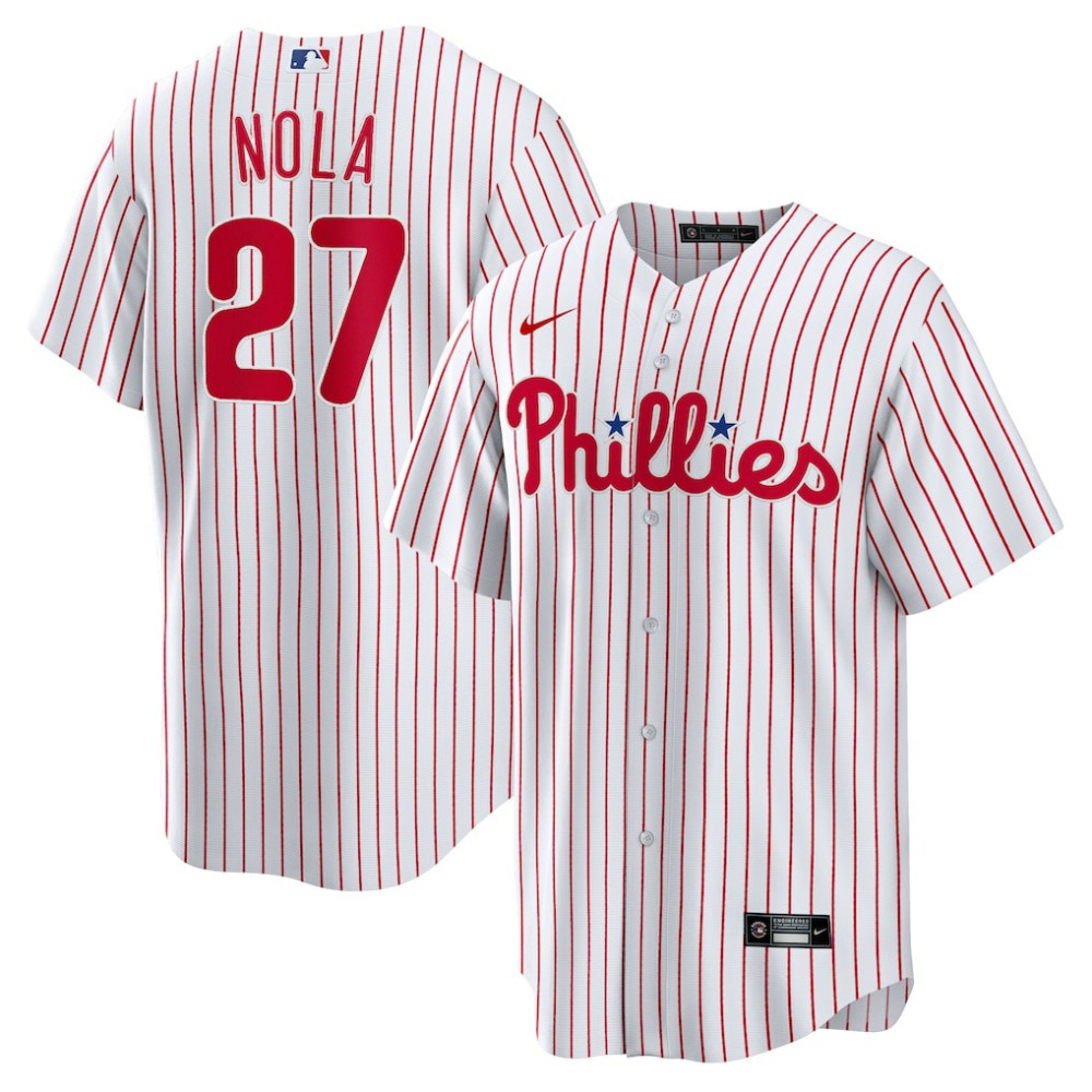 Aaron Nola Philadelphia Phillies Nike Home Replica Player Jersey - White Jerseys