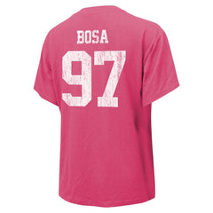 Nick Bosa San Francisco 49ers Majestic Threads Women's Name & Number T-Shirt - Pink T-shirts