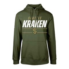 Seattle Kraken Levelwear Youth Podium Fleece Pullover Hoodie - Olive | US 200791939