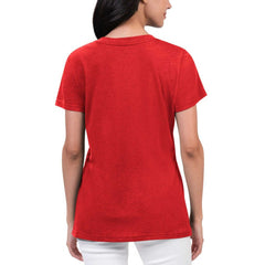 Washington Nationals G-III 4Her by Carl Banks Women's Key Move V-Neck T-Shirt - Red T-shirts