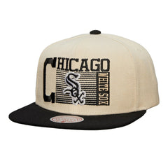 Chicago White Sox Mitchell & Ness Cooperstown Collection Speed Zone Snapback Hat - Cream Hats