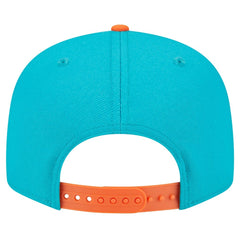 Miami Dolphins New Era Team Establish 9FIFTY Snapback Hat - Aqua/Orange Hats