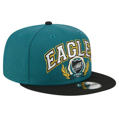 Philadelphia Eagles New Era Team Establish 9FIFTY Snapback Hat - Midnight Green/Black Hats