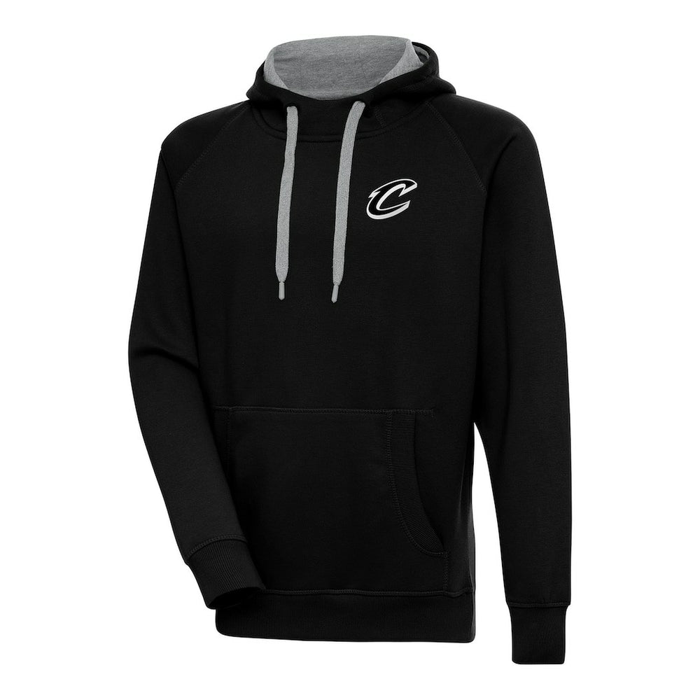 Cleveland Cavaliers Antigua Metallic Logo Victory Raglan Pullover Hoodie Black outlet