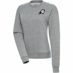 Phoenix Suns Antigua Women's Brushed Metallic Victory Pullover Sweatshirt - Heather Gray