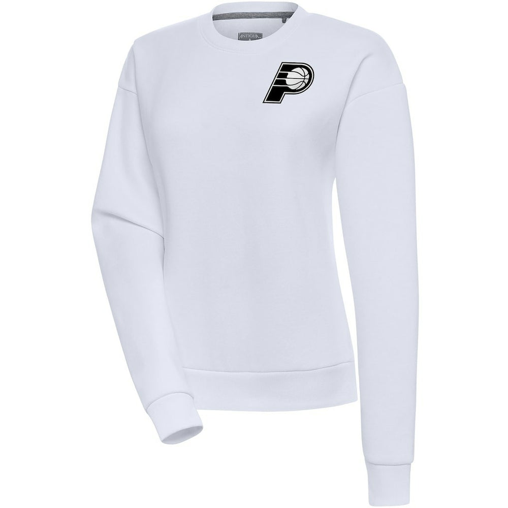 Indiana Pacers Antigua Women's Brushed Metallic Victory Pullover Sweatshirt - White