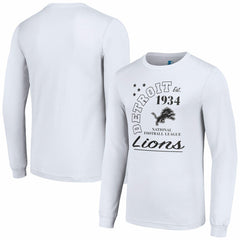 Detroit Lions Starter Arch City Long Sleeve T-Shirt - White T-shirts