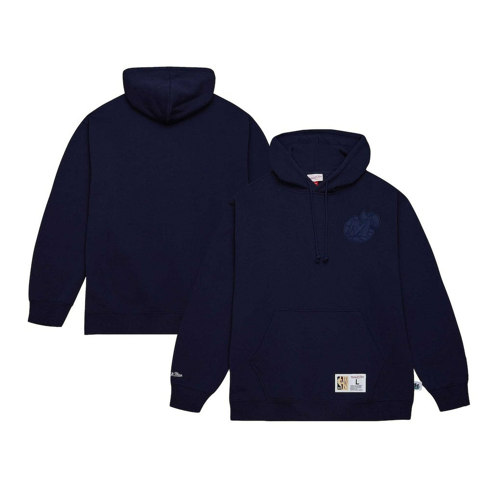 Dallas Mavericks Hardwood Classics Tonal Pullover Hoodie Navy - Mitchell & Ness