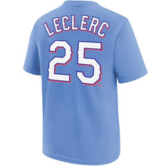 Jose Leclerc Texas Rangers Nike Youth Name & Number T-Shirt - Light Blue T-shirts